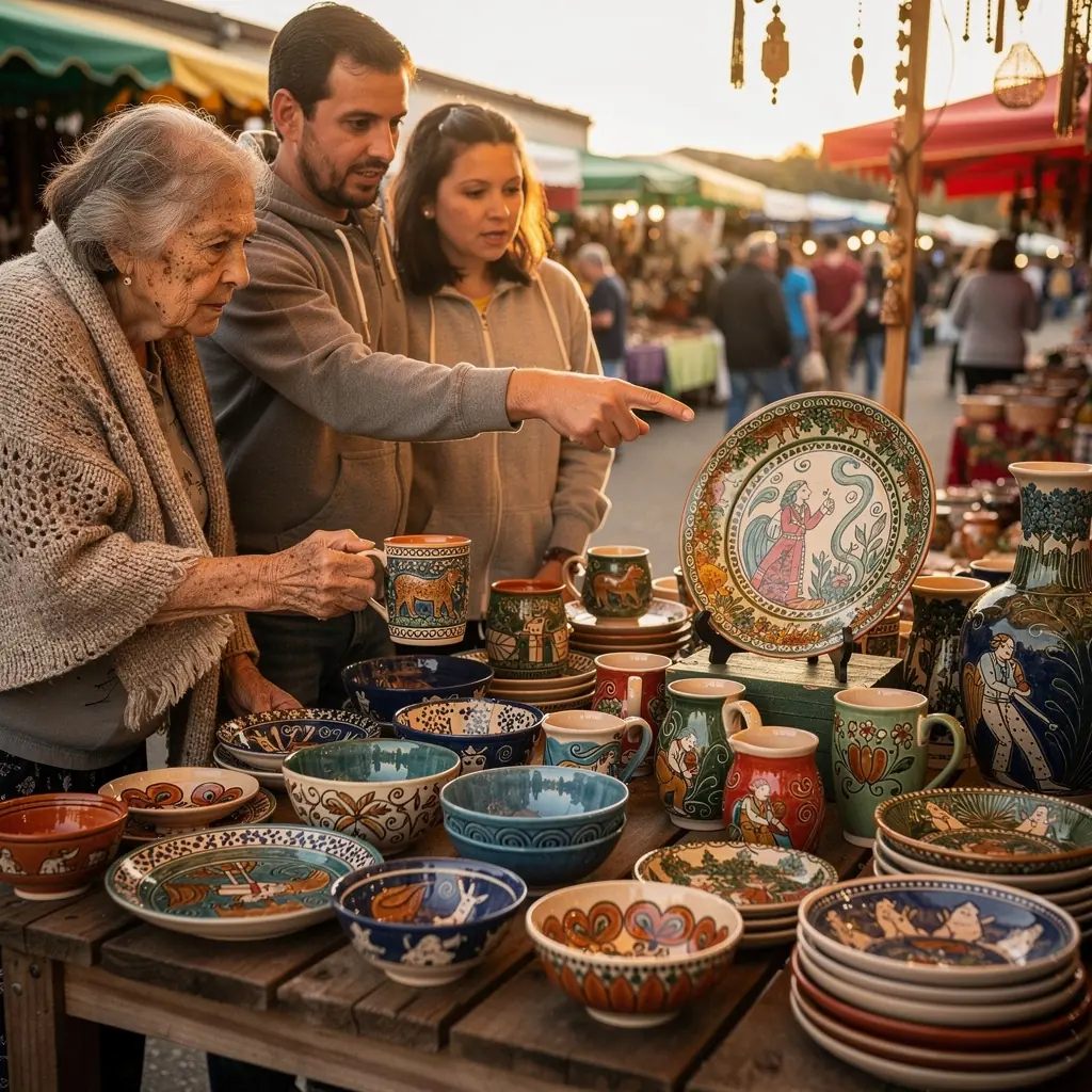 Besucher genießen Glühwein und regionale Spezialitäten auf dem Weihnachtsmarkt.